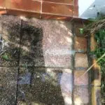 Remise en état d'un jardin : nettoyage d'une terrasse avec un nettoyeur haute pression